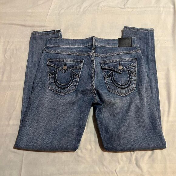 True-religion Women's Blue and Grey Jeans - Picture 1 of 8